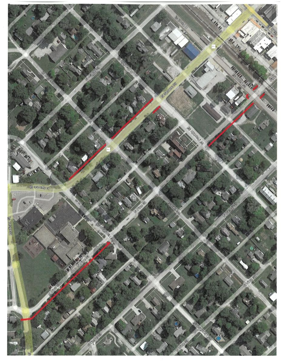 SRTS sidewalk map