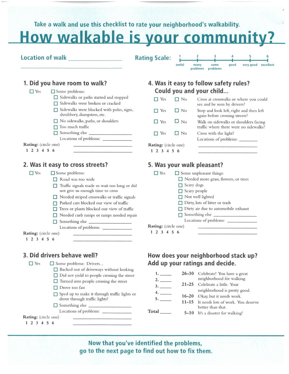 SRTS walkability study 2